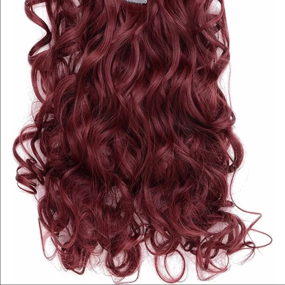 NEW RED WAVY 💖Hair  clip in Extensions💖